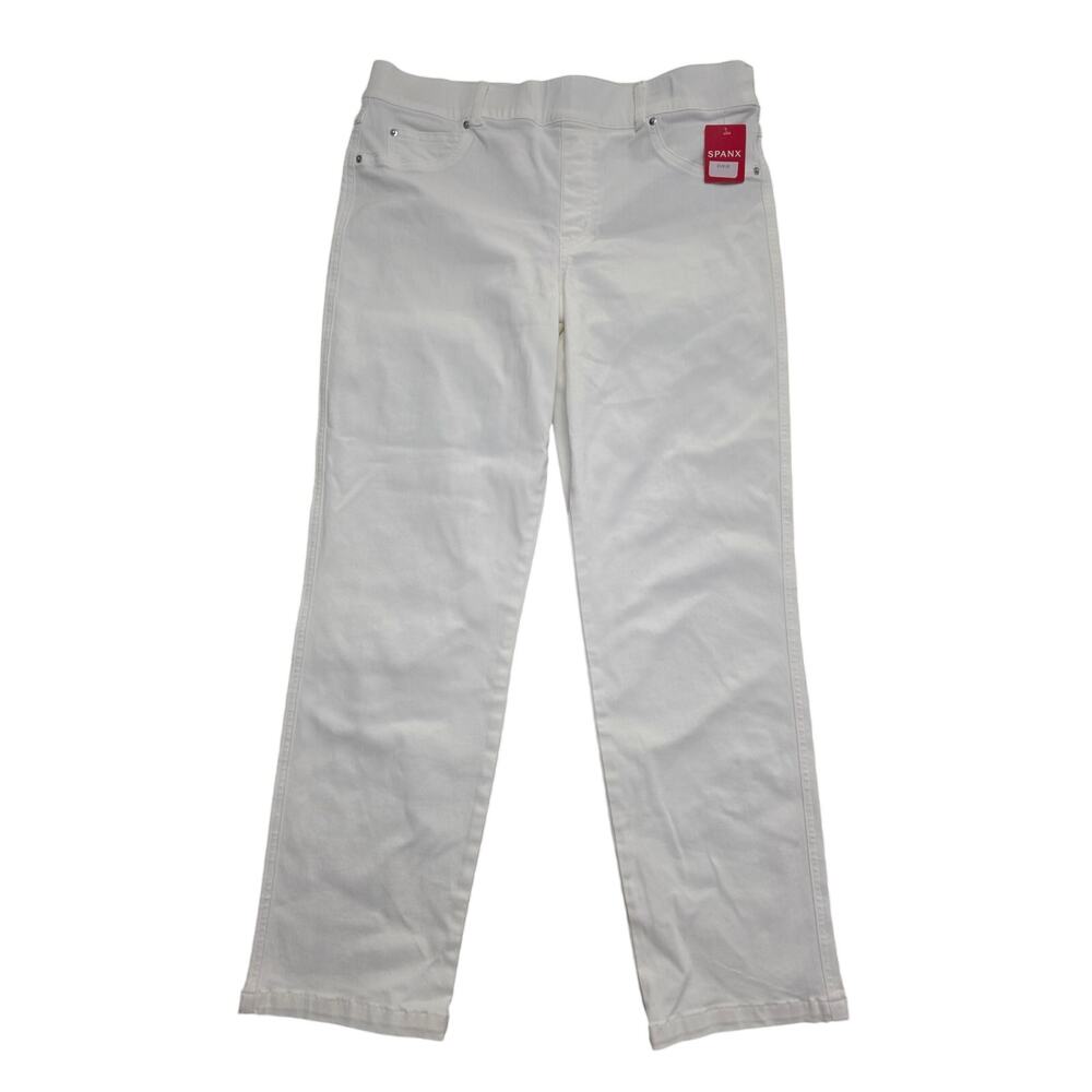 NWT Spanx Straight Leg Jeans White Size XL